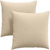 vidaXL Sofakissen 2 Stück Creme 60 x 60 cm Stoff 42014030 Bild 2