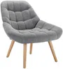 Vente-unique - LUOSTO Sessel Stoff Grau - B 79 cm x H 83 cm x L 87 cm Bild 3
