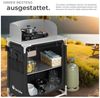 tectake Campingtisch Campingküche Premium mit Aluminiumgestell und 2 Fächern (1-St, 1 tlg), Sehr kompakt zerlegbare Aufbauküche mit Aluminiumgestell Bild 3