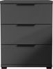 Nachtkommode >SMILLA 2< in Graphit - 46x61x42cm (BxHxT) Bild 3