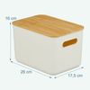 Relaxdays Aufbewahrungsbox mit Bambusdeckel im Set Bild 4