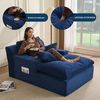 LITBIRD Chaiselongue 160 cm Loungesofa, Boneless Bodensofa & Schlafsofa mit Schlaffunktion, 1 Teile, Platzsparendes Cloud Sofa mit Armlehnen für Wohnzimmer Bild 4