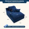 LITBIRD Chaiselongue 160 cm Loungesofa, Boneless Bodensofa & Schlafsofa mit Schlaffunktion, 1 Teile, Platzsparendes Cloud Sofa mit Armlehnen für Wohnzimmer Bild 2