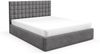 MEBLINI Polsterbett 140x200 mit Lattenrost und Matratze – BALEARO – Grau Samt – Doppelbett mit Bettkasten - Stauraumbett - Kopfteil Bett mit Stauraum Bild 2