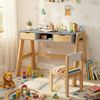 Bellabino 'Campo' Kinderschreibtisch, blau, 4-fach höhenverstellbar 56-75 cm, Jugendschreibtisch mit 2 Schubladen und 3 Aufbewahrungsfächern, 75x63x93 cm Bild 2