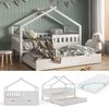 Hausbett Design Weiß 80x160 cm mit Gästebett und Matratze Vitalispa Bild 2