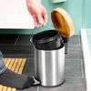 Kosmetikeimer aus Edelstahl mit Bambusdeckel, 3 L Bild 5