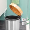 Kosmetikeimer aus Edelstahl mit Bambusdeckel, 3 L Bild 2
