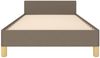 Bettgestell mit Kopfteil Taupe 90x190 cm Stoff [347379] Bild 5