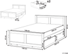 Bett mit 2 Schubladen Kiefernholz DAUPHIN 140 x 200 cm Hellbraun Bild 2