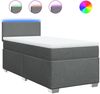 vidaXL Boxspringbett mit Matratze Dunkelgrau 90x200 cm Stoff 3288065 Bild 2