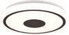 Flache LED Deckenleuchte BUNDA Weiß-Schwarz, Warmweiß, Ø 33cm Bild 2