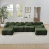 4-Sitzer modulare Wohnlandschaft H 70 x T 384 x B 167 cm aus Samt, rahmenlos, flexibel als U- oder L-Form Bild 2