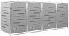 vidaXL Mülltonnenbox für 4 Tonnen 276,5x77,5x115,5 cm Edelstahl 149561 Bild 2
