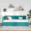 vidaXL Eckbettgestell mit Kopfteil Türkis 100 cm x 200 cm Samt 42016325 Bild 3