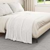 vidaXL Überwurfdecke Weiß 150 x 130 cm Fleece 42016845 Bild 3