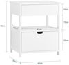 SoBuy FRG258-II-W Nachttisch, MDF, Lackiert, Weiß, 45 x 55 x 38 cm Bild 3
