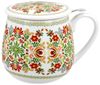 DUO ETNO Fassbecher 430 ml HUNGARIAN mit Teesieb, New Bone China Porzellan Bild 3