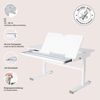 roba® Kinderschreibtisch Smart Grow - Schreibtisch für Kinder & Jugendliche - höhenverstellbar (Arbeitsplatte teilweise neigbar), mit Schublade - ab 6 Jahren - abgerundete Ecken - Metall & Holz - Weiß Bild 3