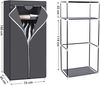 Songmics Kleiderschrank, Stoffschrank mit Kleiderstange, grau, 75 x 45 x 160 cm Bild 5