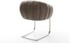 Freischwinger Jada-Flex Mikrofaser Taupe Vintage Freischwinger flach Edelstahl Taschenfederkern Bild 5