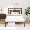 vidaXL Bettgestell ohne Matratze Braun Eichen-Optik 107x203 cm 4106837 Bild 4