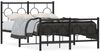 vidaXL Bettgestell mit Kopf- und Fußteil Metall Schwarz 120x190 cm 376241 Bild 2