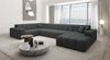 Polster Wohnlandschaft Ibiza – Komfort & Stil - Strukturstoff - Anthrazit - Rechts Bild 2