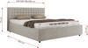 Polsterbett mit Holzlattenrost Doppelbett PAVO CLASSIC, hohe Kopfteil, Bettkasten mit Gasdruckfeder Multipocket Matratze - 160 x 200 cm - Hellgrau Strukture - ELORI LUX Bild 4