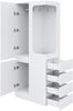 Merax Kleiderschrank 70 x 40 x 170 cm, mit Schubladen und Staufächern, offenem Kleiderbereich, Weiß Bild 5