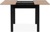 Esstisch >Coburg< ausziehbar 120cm, Artisan Eiche / schwarz - 80/120x76,5x80cm (BxHxT) Bild 3