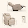 HOMCOM Massagesessel Massagefunktion, Liegefunktion, aus Kunstleder (Fernsehsessel, 1-St, Relaxsessel), für Wohnbereich, Beige Bild 2