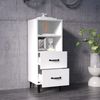 Sideboard Weiß 34,5 x 34 x 90 cm Holzwerkstoff [812366] Bild 3