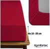 Komfortec Spannbettlaken Jersey 100% Baumwolle – 90x200 cm – 135g/m² – Weich, Atmungsaktiv & Hautfreundlich – Mit Rundumgummi – Oeko-Tex Zertifiziert – Für Boxspring, Topper & Matratzen – Rot Bild 3
