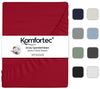 Komfortec Spannbettlaken Jersey 100% Baumwolle – 90x200 cm – 135g/m² – Weich, Atmungsaktiv & Hautfreundlich – Mit Rundumgummi – Oeko-Tex Zertifiziert – Für Boxspring, Topper & Matratzen – Rot Bild 4