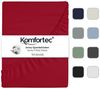 Komfortec Spannbettlaken Jersey 100% Baumwolle – 90x200 cm – 135g/m² – Weich, Atmungsaktiv & Hautfreundlich – Mit Rundumgummi – Oeko-Tex Zertifiziert – Für Boxspring, Topper & Matratzen – Rot Bild 5