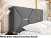 MEBLINI Polsterbett 160x200 ohne Lattenrost ohne Matratze – LIZZY – Dunkelgrau Samt – Doppelbett ohne Bettkasten - Stauraumbett - Kopfteil Bett ohne Stauraum Bild 4