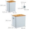 Relaxdays Futterbox mit Bambusdeckel 2er Set Bild 5