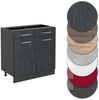 Küchenunterschrank R-Line Schwarz Beton 80 cm AP Marmor Vicco Bild 5