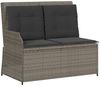 vidaXL 5-tlg. Garten-Lounge-Set mit Kissen Grau Poly Rattan 3262472 Bild 3