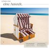 tectake Strandkorb 2-Sitzer mit Polster, verstellbar, inkl. Schutzhülle, gepolstert mit ausziehbaren Fußbänkchen Bild 3