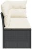 vidaXL Gartensofa mit Kissen 3-Sitzer Schwarz Poly Rattan 366014 Bild 5