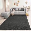 VIMODA Prime Shaggy Teppich Farbe Anthrazit Hochflor Langflor Teppiche Modern, Maße:Ø 120 cm Rund Bild 3