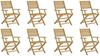 vidaXL Gartenstühle 8 Stk. Klappbar 54,5x61,5x86,5cm Massivholz Akazie 3214227 Bild 2
