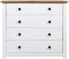 vidaXL Beistellschrank Weiß 80×40×73 cm Panama-Kiefer 282660 Bild 2