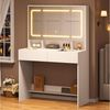 MSMASK Schminktisch mit Verstellbaren LED-Beleuchtung, 2 Schublade (1-St), 40 x 80 x 141 cm, weiß Bild 2