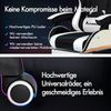 Gamingstuhl Bürostuhl 2-Punkt-Massage Fußstütze Weiß PU-Leder Bild 5