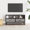 vidaXL TV-Schrank Grau Sonoma 80x34,5x40 cm Holzwerkstoff und Metall 848812 Bild 3