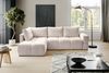 Selsey 'Taremi' Ecksofa mit Chenillebezug, Schlaffunktion und Stauraum, Hellbeige, beidseitig Bild 2