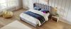 Polsterbett 180×200 cm mit USB- & Typ-C-Anschluss, Leinenbezug Grau, Lattenrost inkl. Bild 2